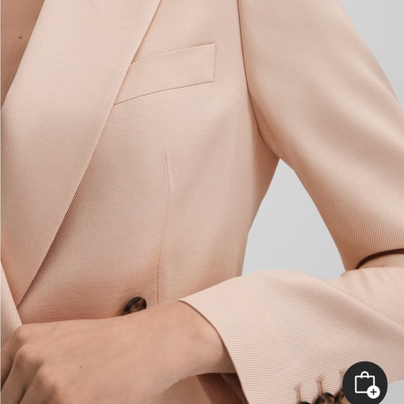 Reiss Elegant Pink Double-Breasted Women's Blazer - Picture 4 of 12
